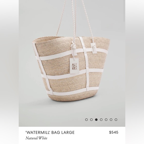 Large Altuzzara Watermill Tote - Natural White - Picture 3 of 6